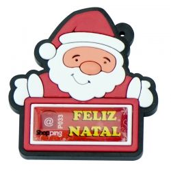 (P-033) Chaveiro Emborrachado Papai Noel 1