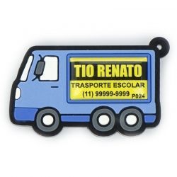 (P-024) Chaveiro Emborrachado Ônibus